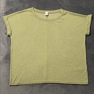 Sew in Love women’s XL oversized shirt ribbed material sage mossy green stretchy